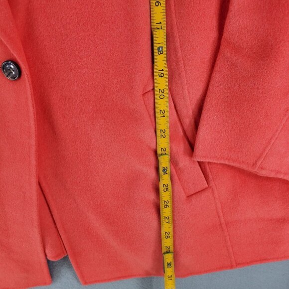 New Talbots Beautiful & Soft Pink Wool Double Faced Flannel Coat 20W 2X Jacket - Picture 8 of 8